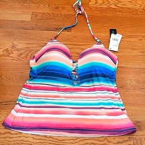 NWT La Blanca Tankini Top Size 8